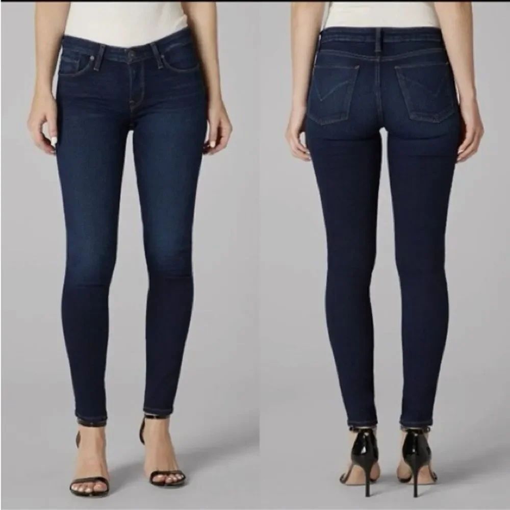 Hudson Women's Krista Super Skinny Blue Jean Dark Denim Pants Size 27